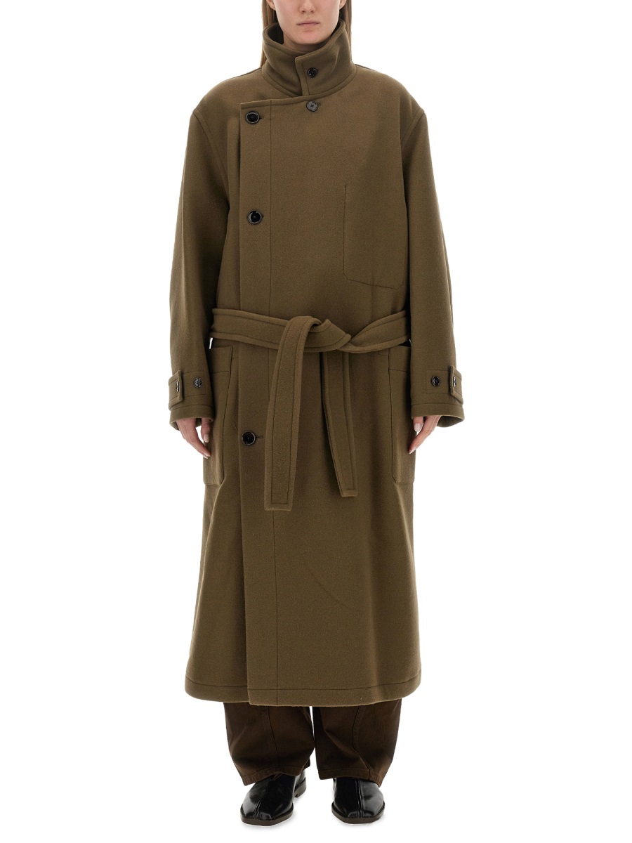 Lemaire BELTED COAT Bruin