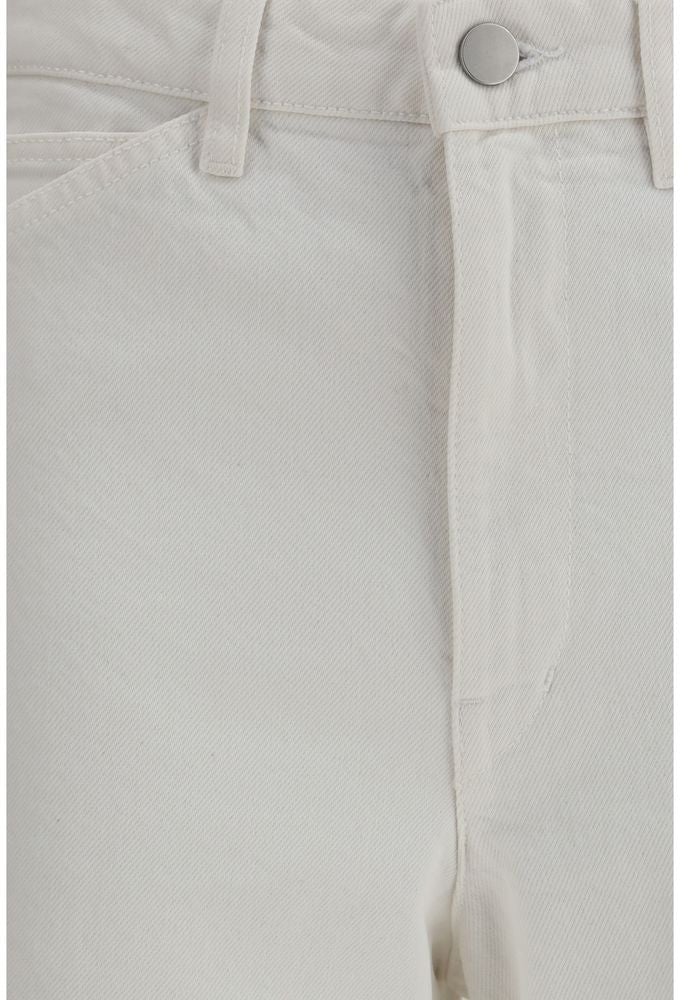 Lemaire White Cotton Casual Pants Wit