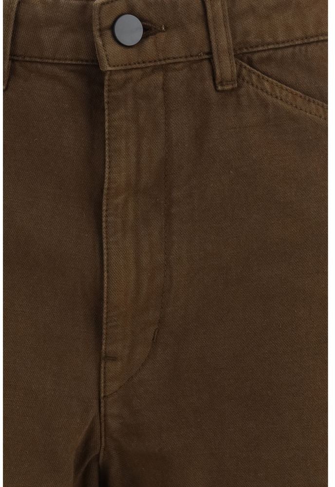 Lemaire Brown Cotton Casual Pants Bruin