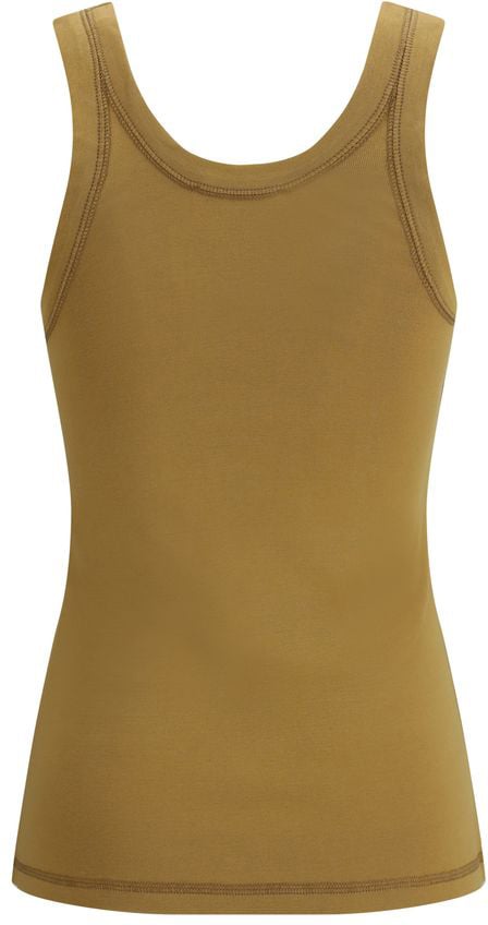 Lemaire Brown Cotton Tank Tops Bruin