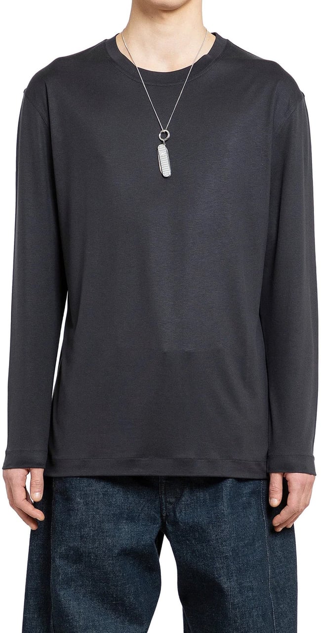 Lemaire Long Sleeve Silk T-shirt Zwart