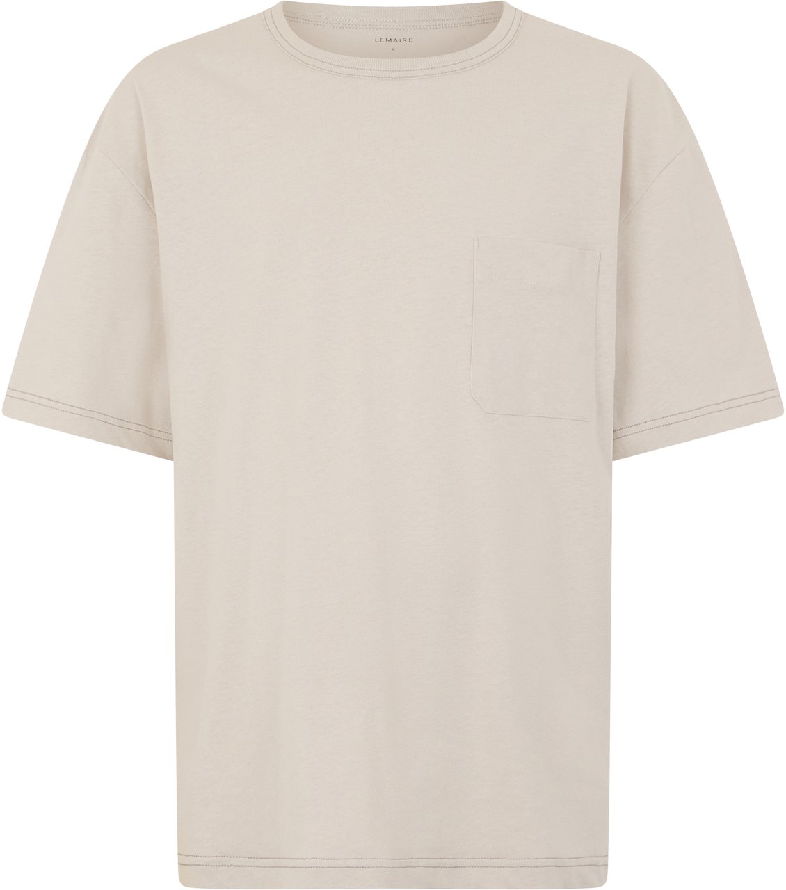 Lemaire T-shirt in cotton and linen blend Beige