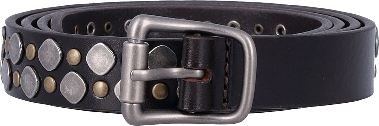 Lemaire Lemaire Rio Stud Leather Belt in dark brown Bruin