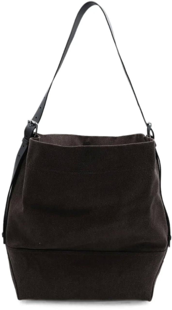 Lemaire Belted Tote Bag Dark Chocolate Bruin