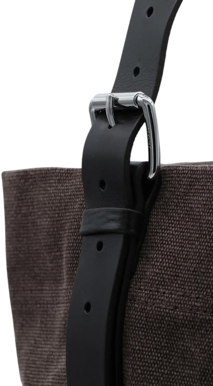 Lemaire Belted Tote Bag Dark Chocolate Bruin