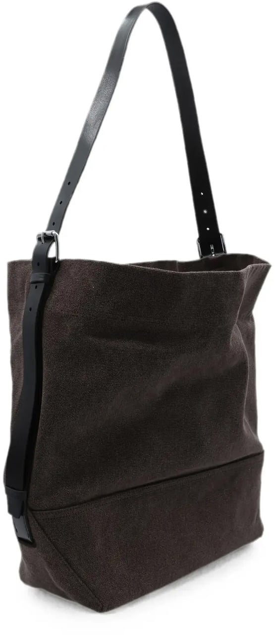 Lemaire Belted Tote Bag Dark Chocolate Bruin