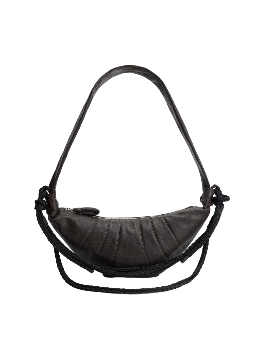 Lemaire Croissant Buffalo Leather Shoulder Bag Zwart