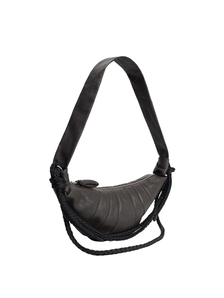 Lemaire Croissant Buffalo Leather Shoulder Bag Zwart