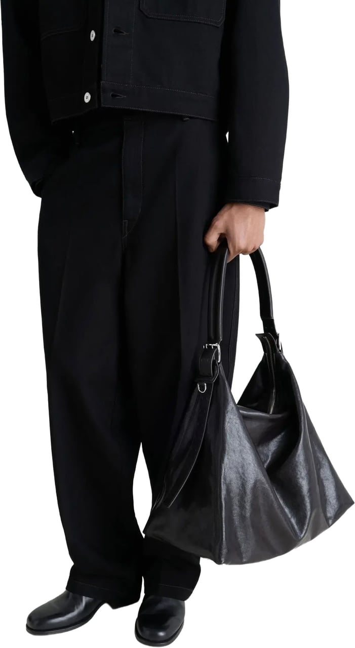 Lemaire Belted Hobo Bag Dark Chocolate Bruin