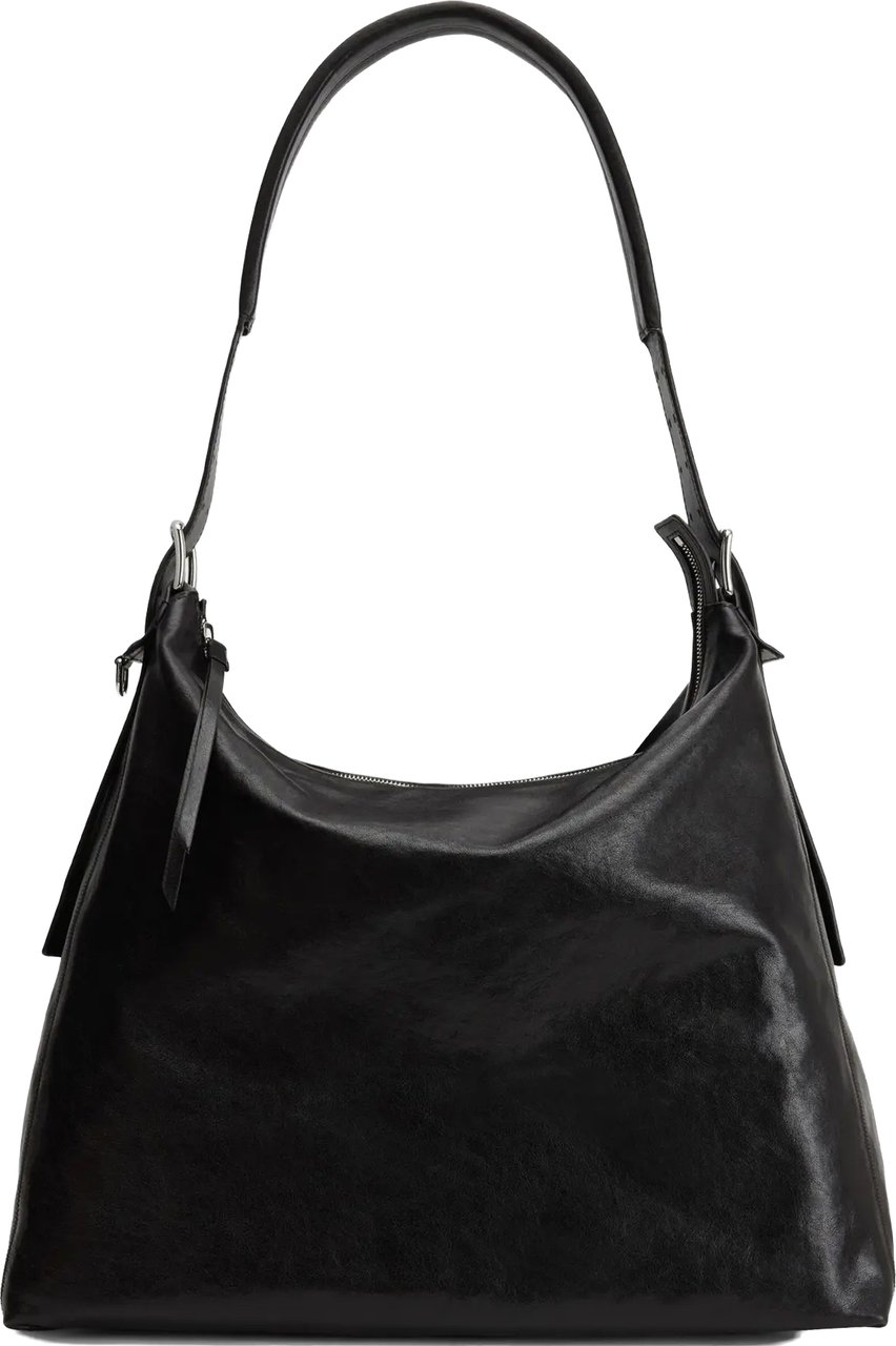 Lemaire Belted Hobo Bag Dark Chocolate Bruin