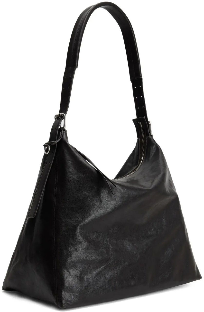 Lemaire Belted Hobo Bag Dark Chocolate Bruin