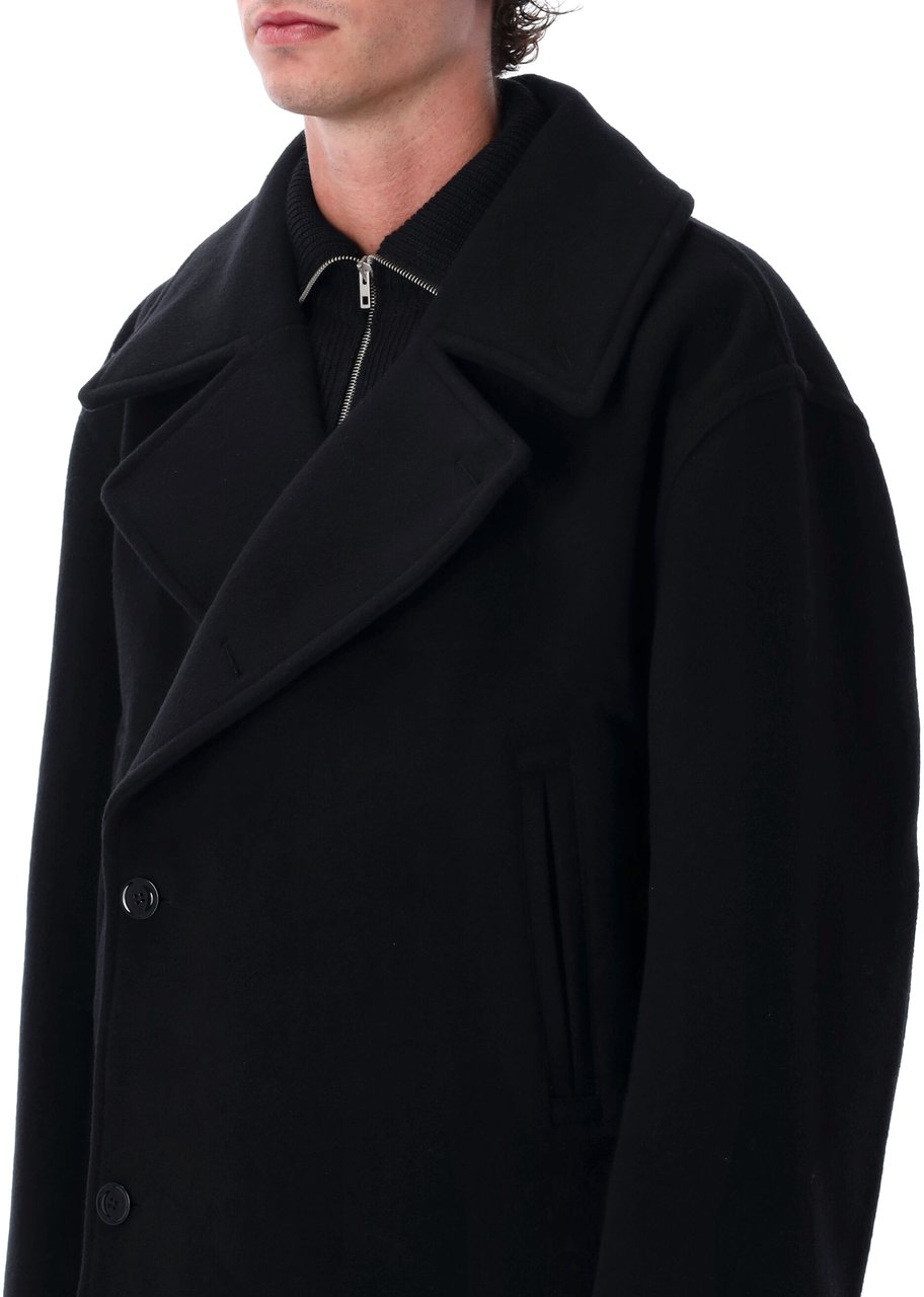 Lemaire Boxy Peacot Nero Zwart