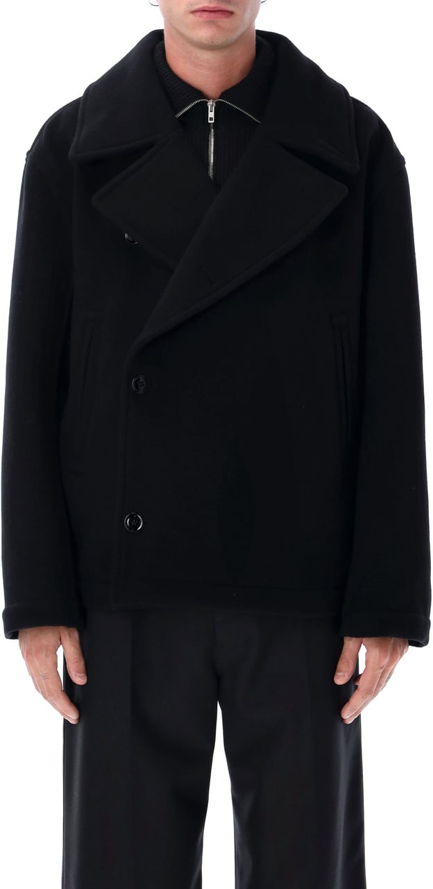 Lemaire Boxy Peacot Nero Zwart