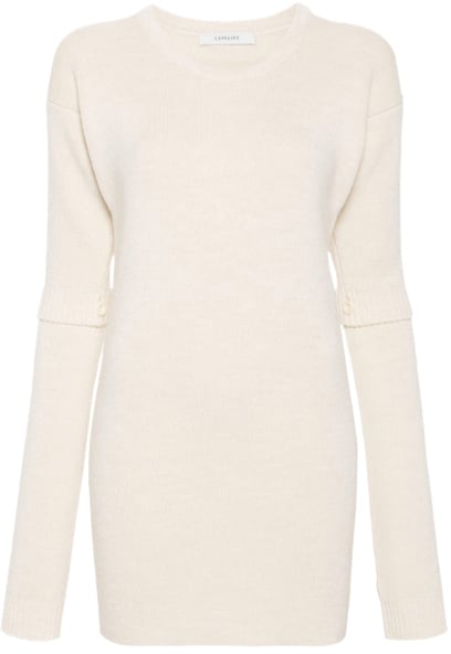 Lemaire Dress With Detachable Sleeves Light Cream Divers