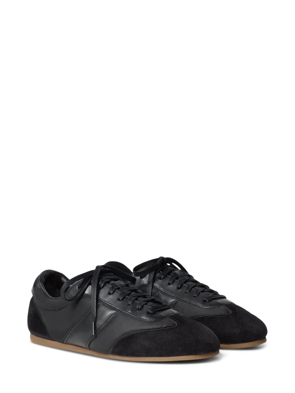 Lemaire Luxe Black Sneakers with Smooth Zwart
