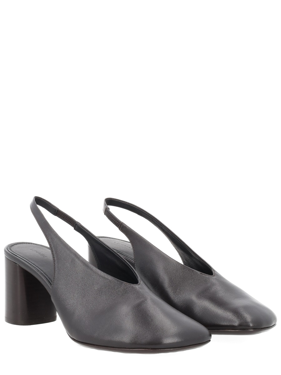 Lemaire Neutral Glove Rounded Toe Leather Pumps Grijs