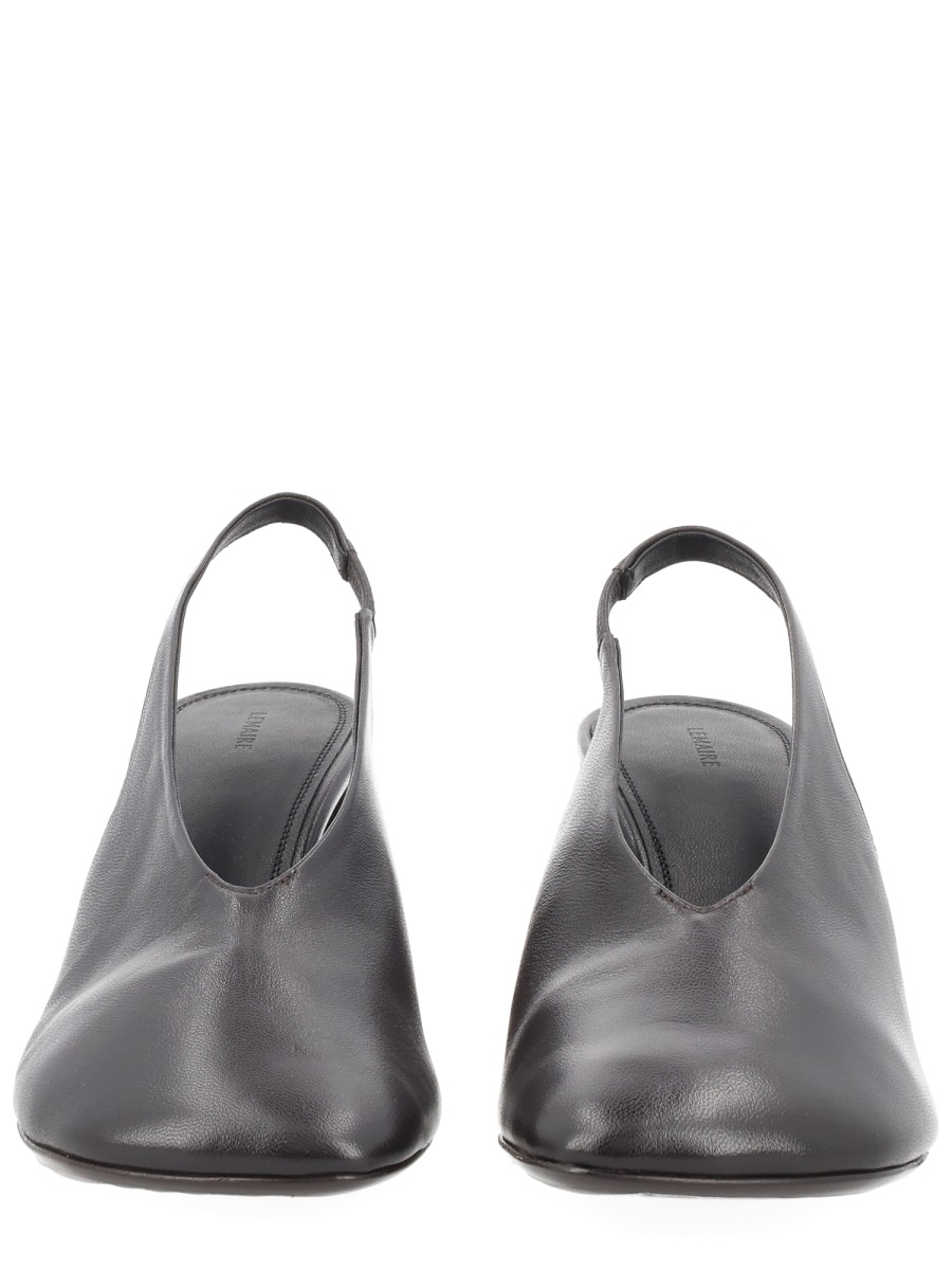 Lemaire Neutral Glove Rounded Toe Leather Pumps Grijs