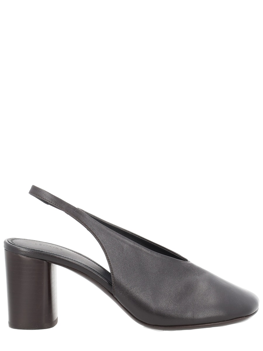 Lemaire Neutral Glove Rounded Toe Leather Pumps Grijs