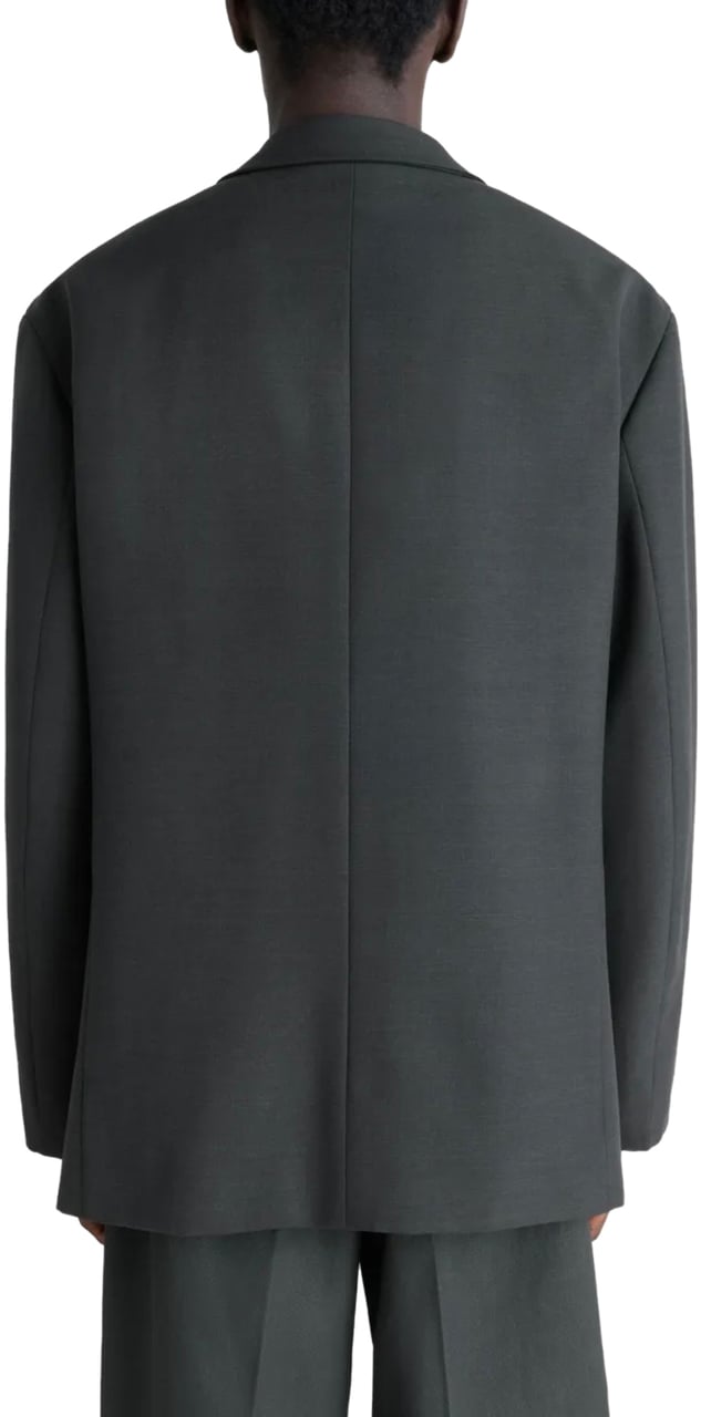 Lemaire Soft Db Jacket Coal Groen