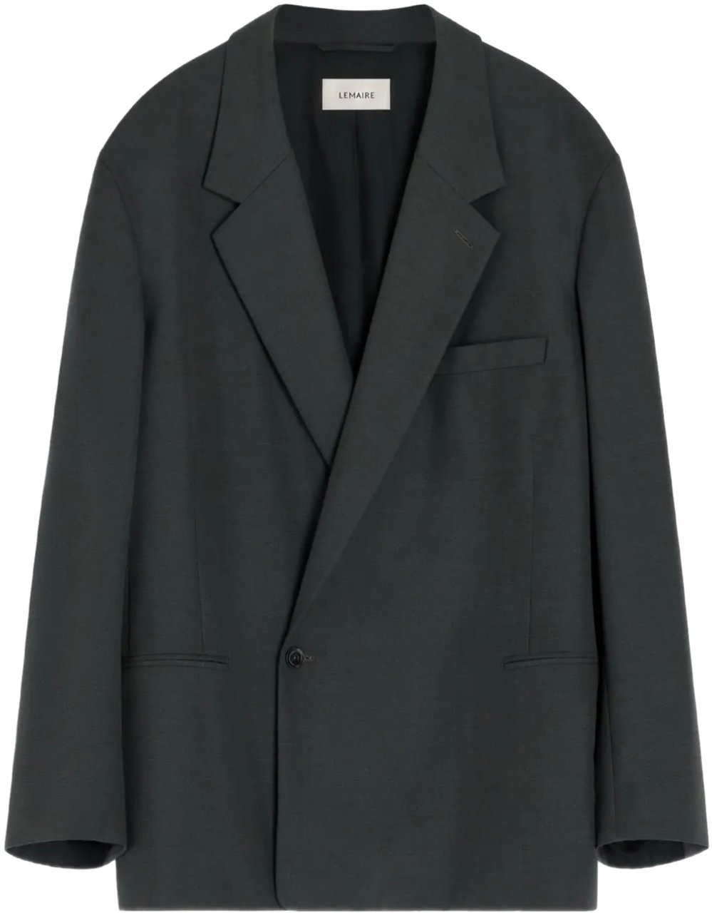 Lemaire Soft Db Jacket Coal Groen