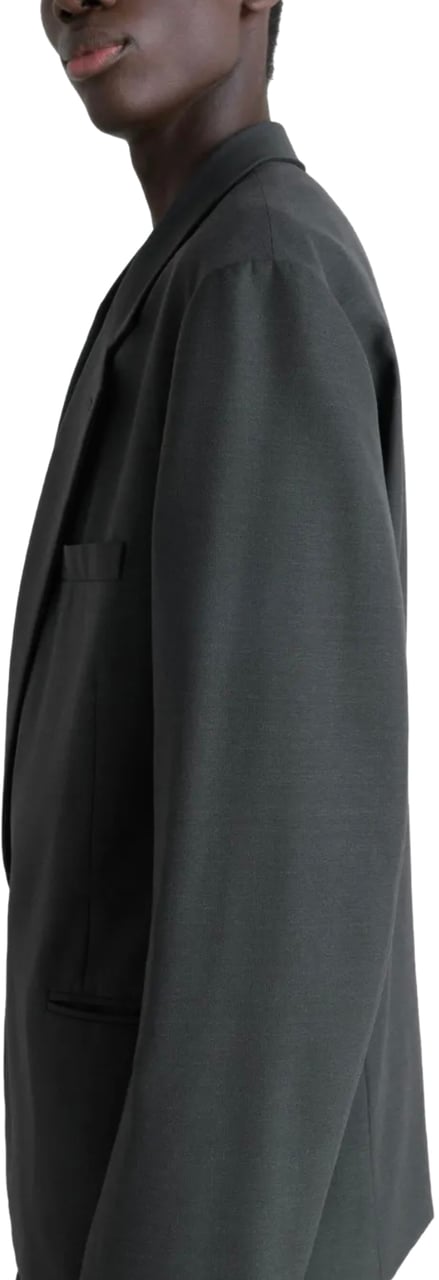 Lemaire Soft Db Jacket Coal Groen