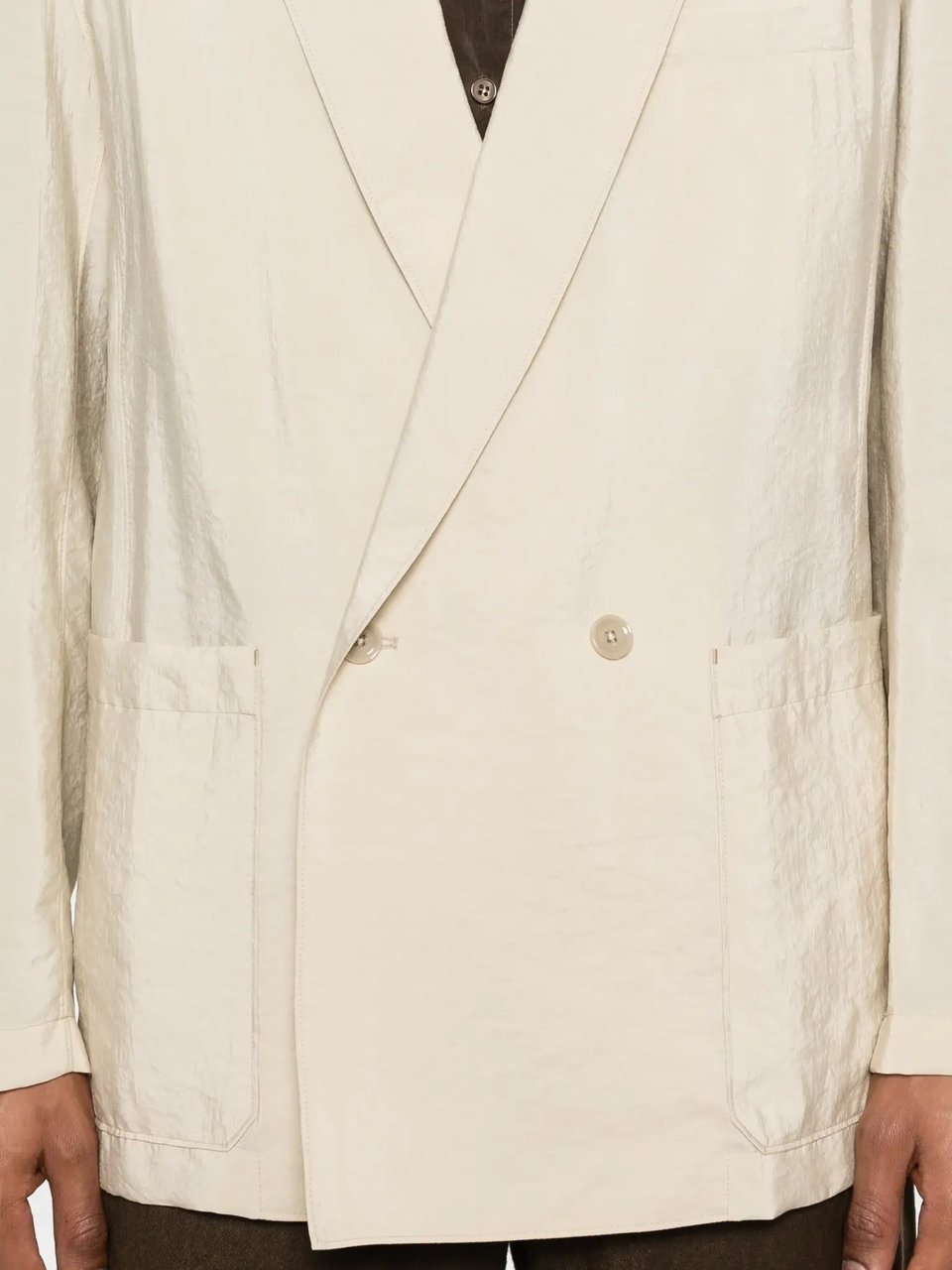 Lemaire Soft Db Jacket Oat Milk Divers