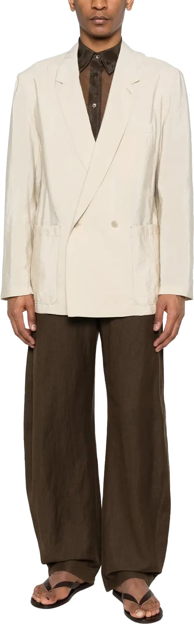 Lemaire Soft Db Jacket Oat Milk Divers