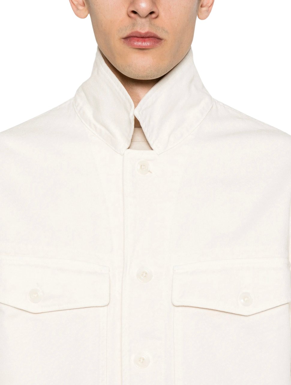 Lemaire Lemaire Trucker Jacket Snowy Off White Wit