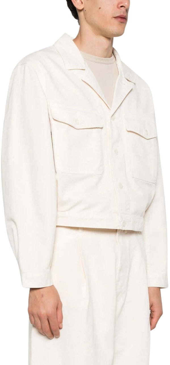 Lemaire Lemaire Trucker Jacket Snowy Off White Wit