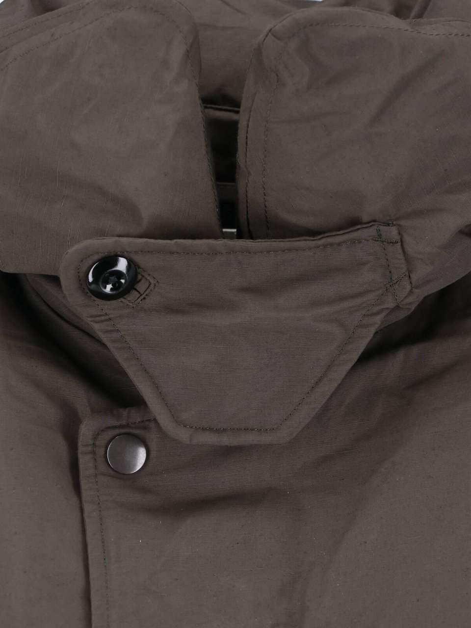 Lemaire Brown High Collar Oversized Casual Jacket Bruin