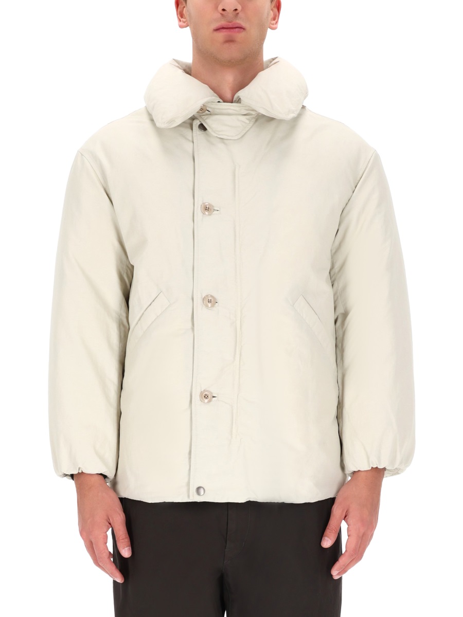 Lemaire Light Neutral Blouson Oversized Jacket Neutraal