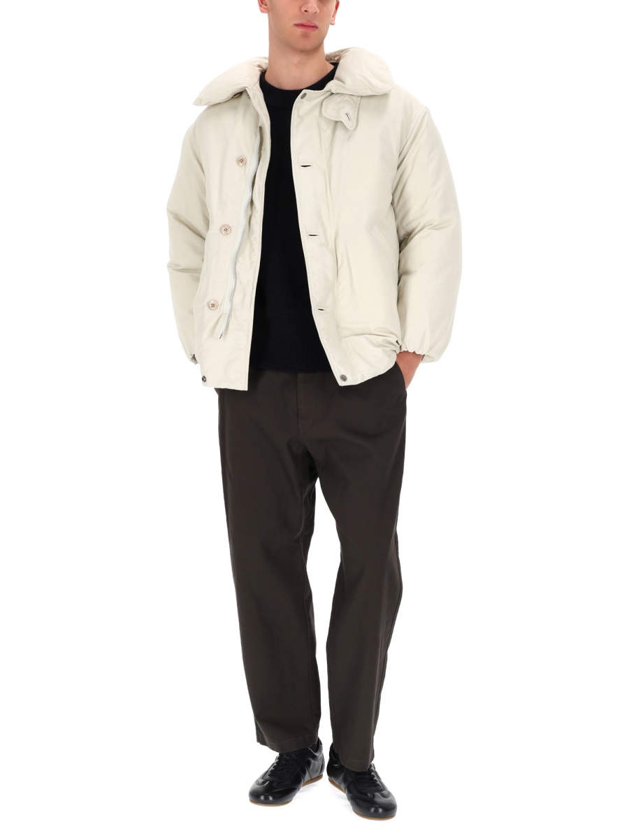 Lemaire Light Neutral Blouson Oversized Jacket Neutraal
