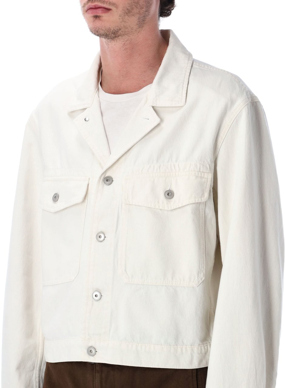 Lemaire Trucker Jkt Milk Wit