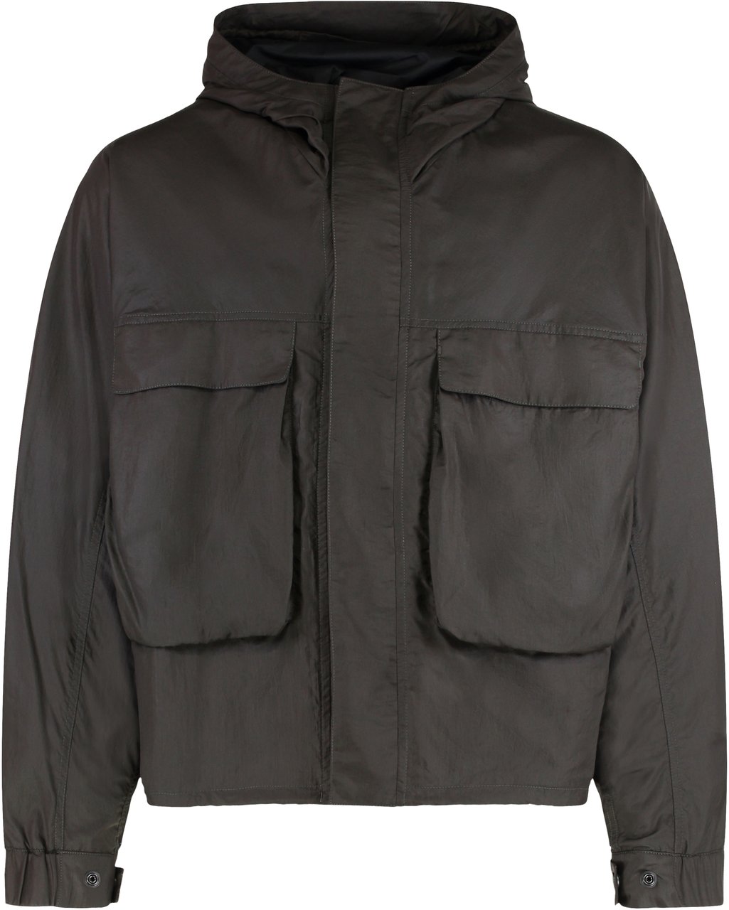 Lemaire Nylon jacket with hood Grijs