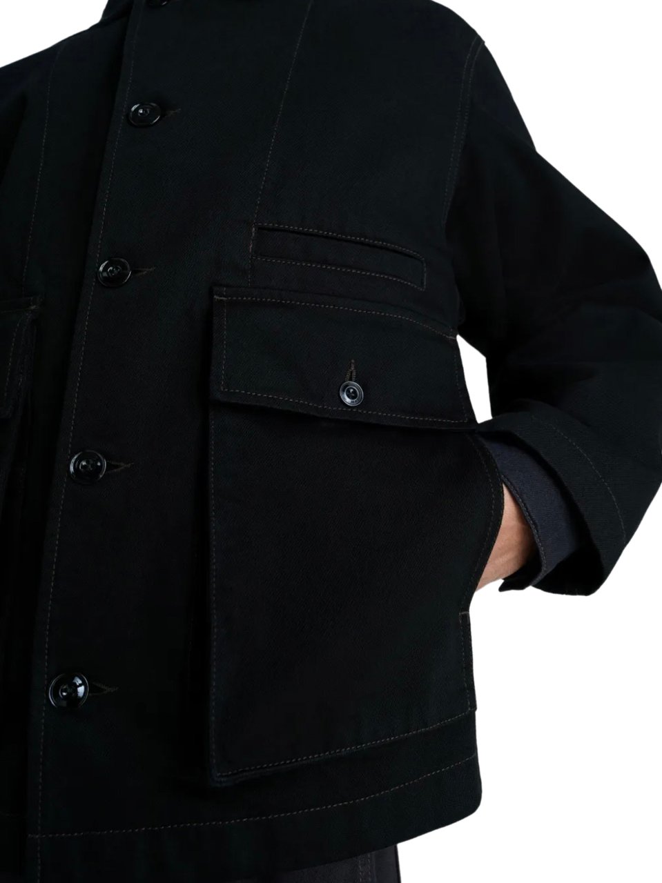Lemaire Boxy Jacket Black Zwart