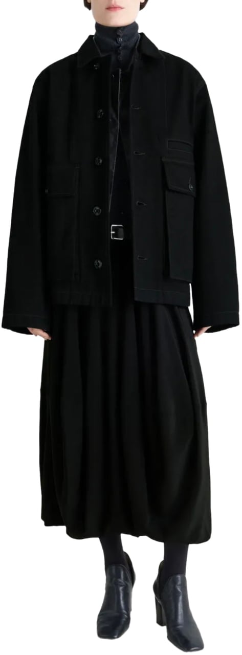 Lemaire Boxy Jacket Black Zwart