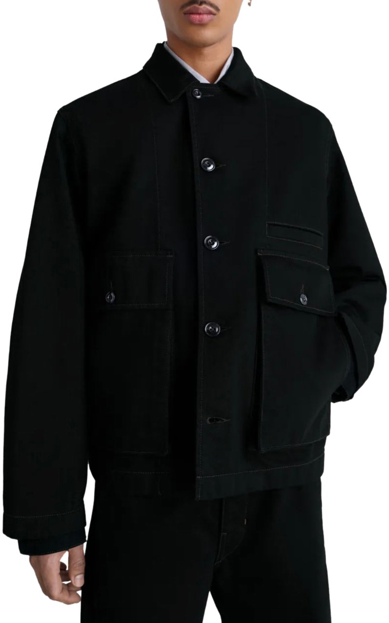 Lemaire Boxy Jacket Black Zwart