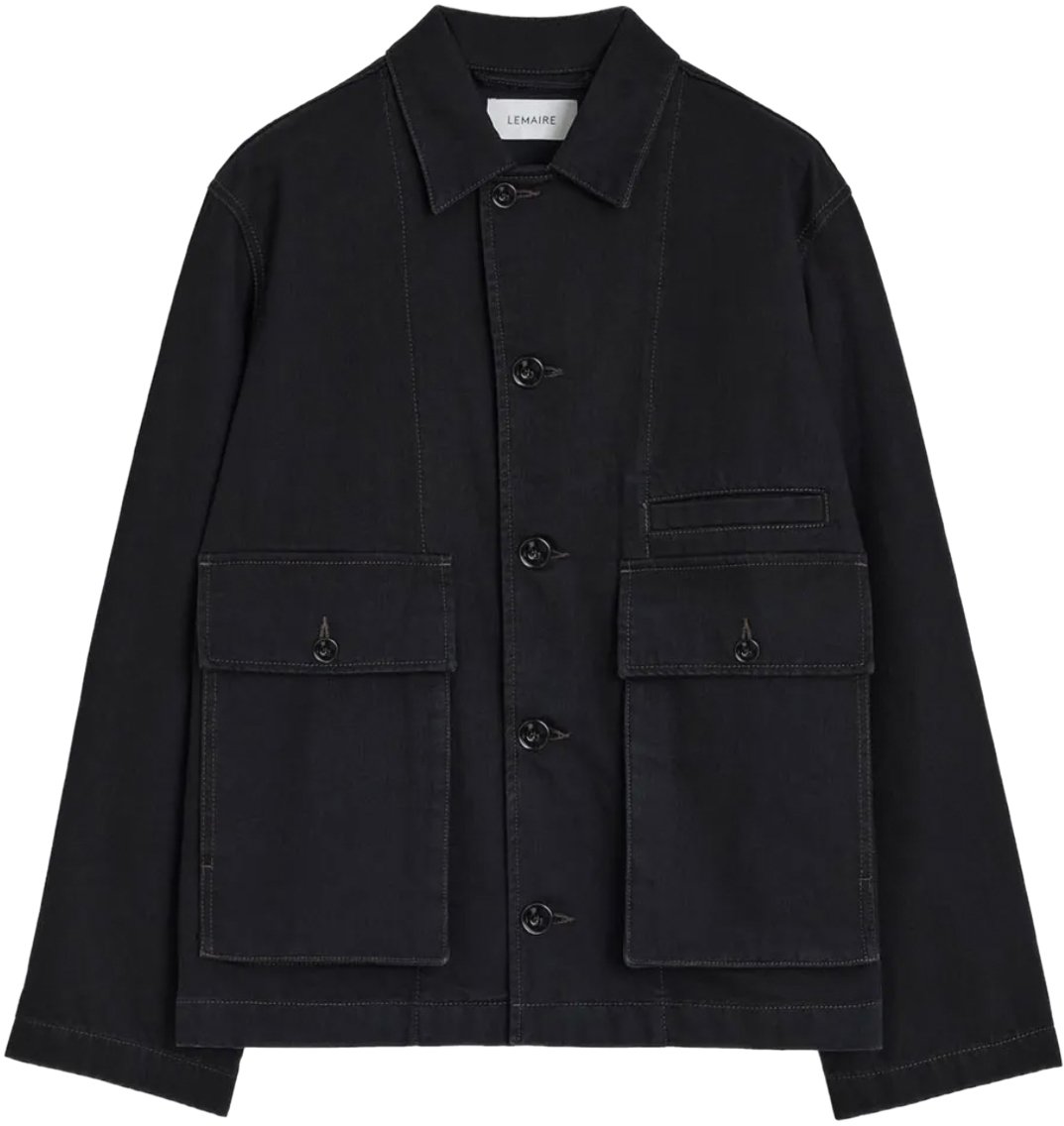 Lemaire Boxy Jacket Black Zwart