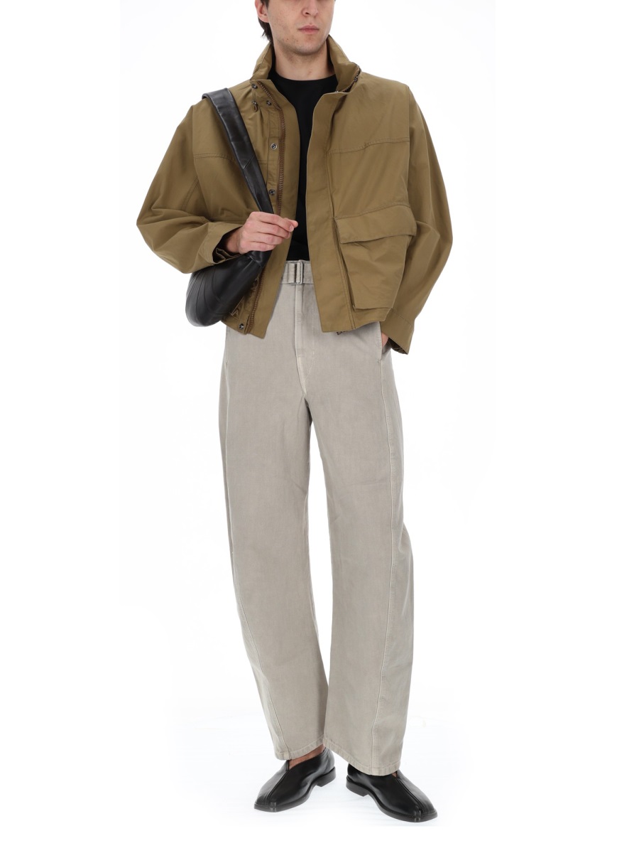 Lemaire Short Rain Boxy Multi-Pocket Cotton Parka Neutraal