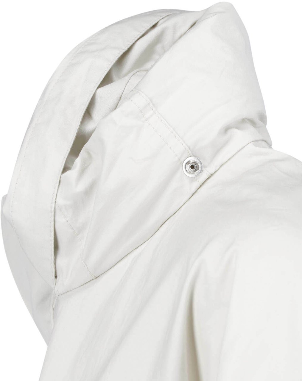 Lemaire Gray Short Ventile Cotton Parka Jacket Wit