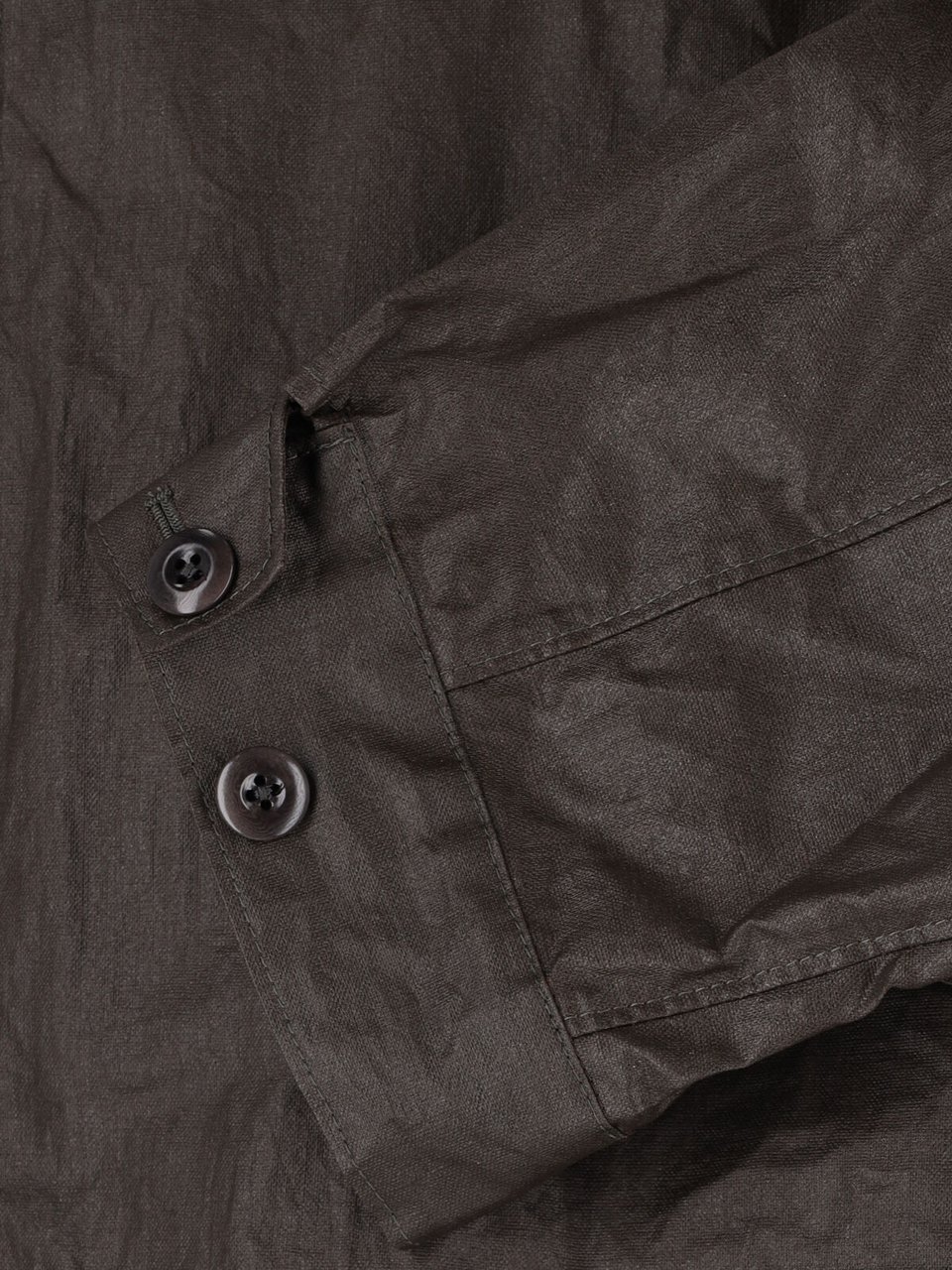 Lemaire Brown Water-Resistant Technical Linen Jacket Bruin