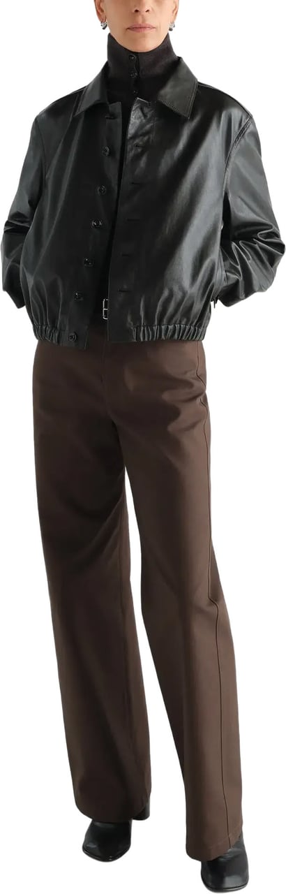 Lemaire Soft Leather Blouson Dark Espresso Bruin