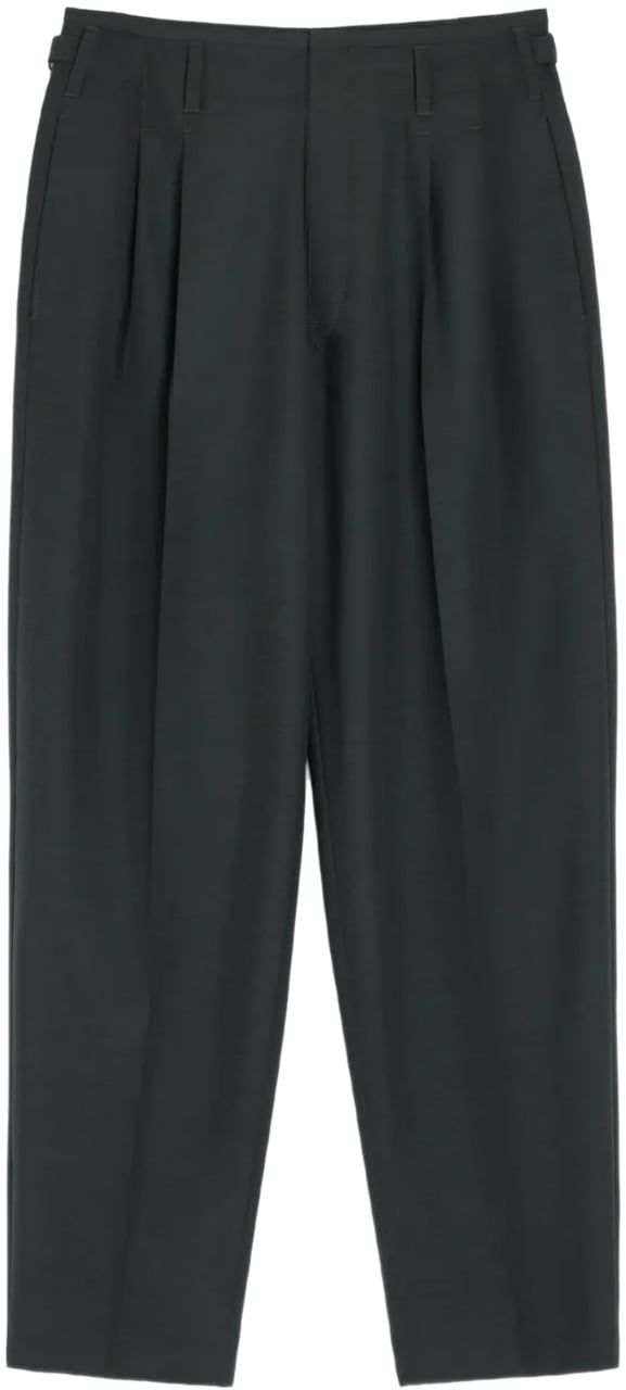 Lemaire Pleated Pants Coal Grijs