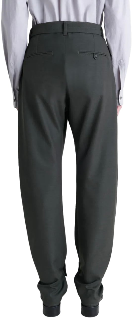 Lemaire Curved Tailored Pants Coal Groen