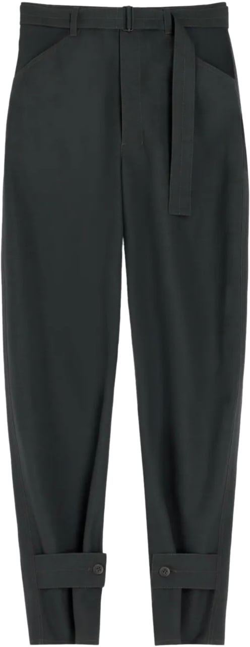 Lemaire Curved Tailored Pants Coal Groen