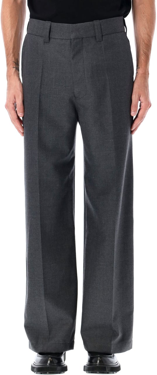 Lemaire Straight Tailored Pants Dk Grey Grijs