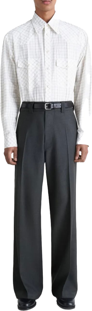 Lemaire Straight Tailored Pants Dark Grey Grijs