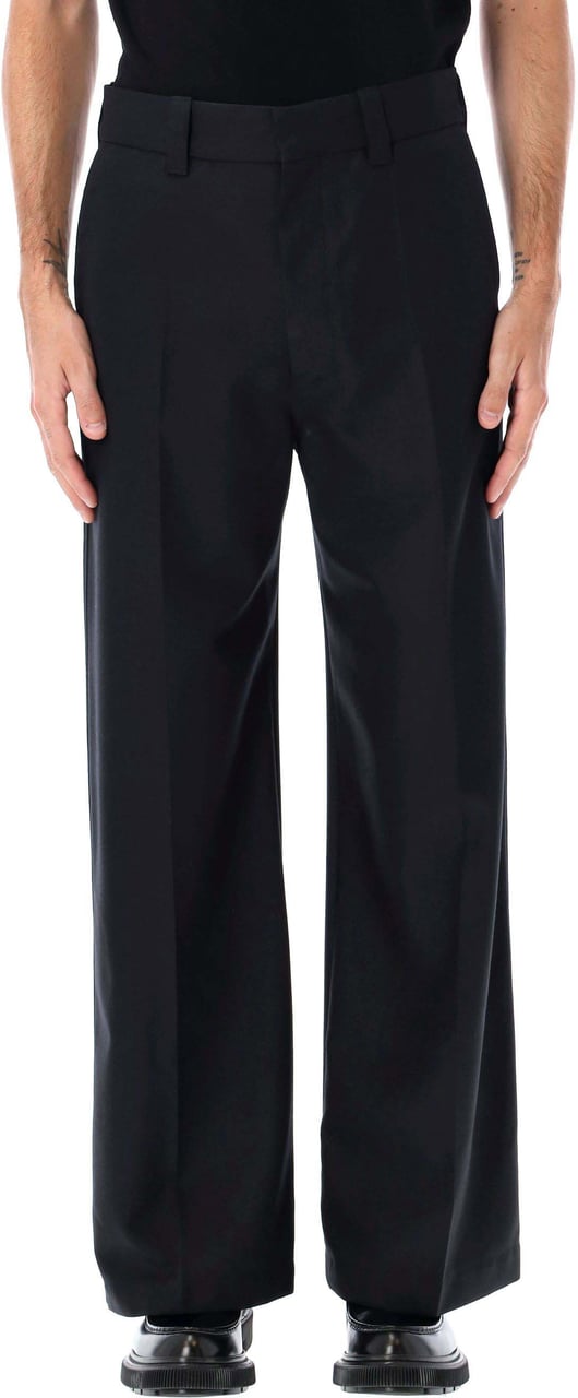 Lemaire Straight Tailored Pants Marine Melange Blauw