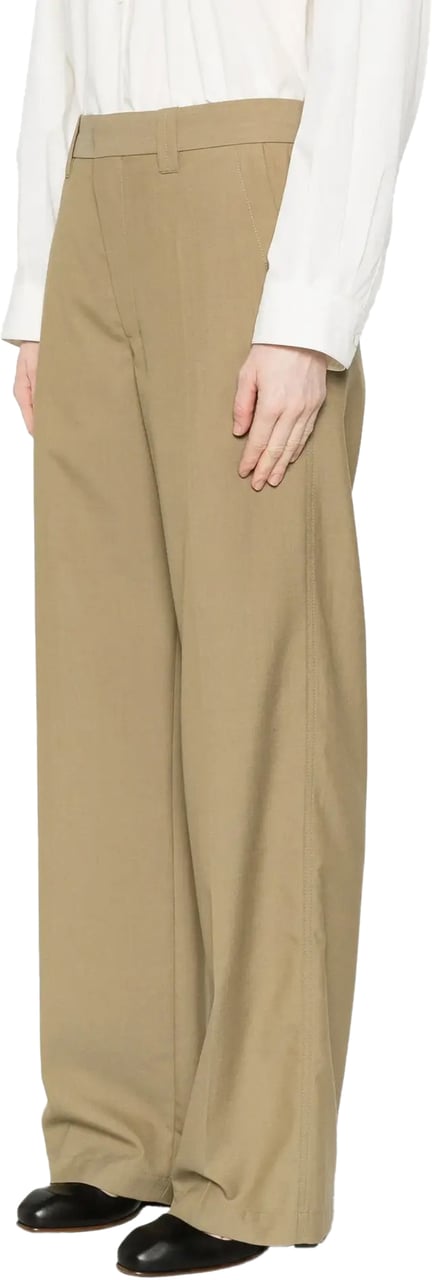 Lemaire Straight Tailored Pants Hay Green Groen