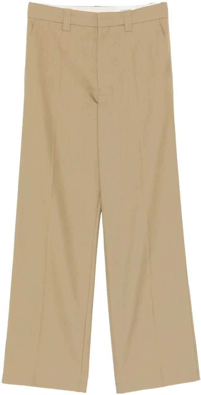 Lemaire Straight Tailored Pants Hay Green Groen